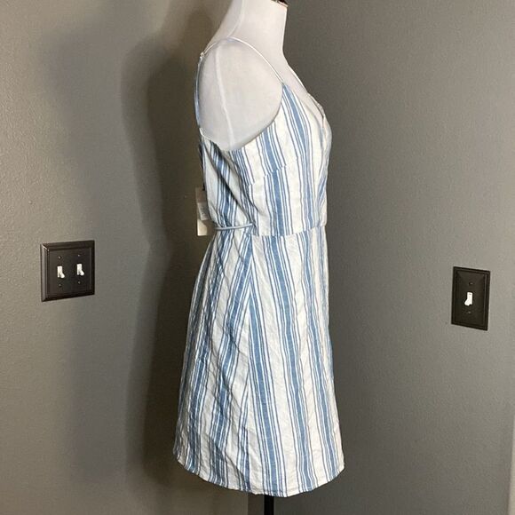 NWT Rag Poets Blue White Striped Canggu Wrap Dress - Picture 6 of 13